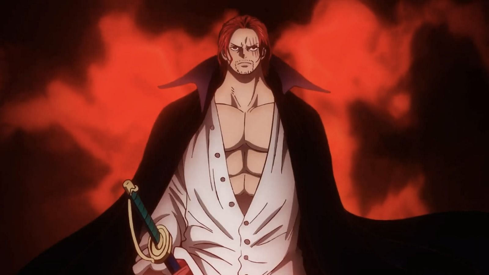 Shanks with his signature pose (Image via Studio Pierrot)