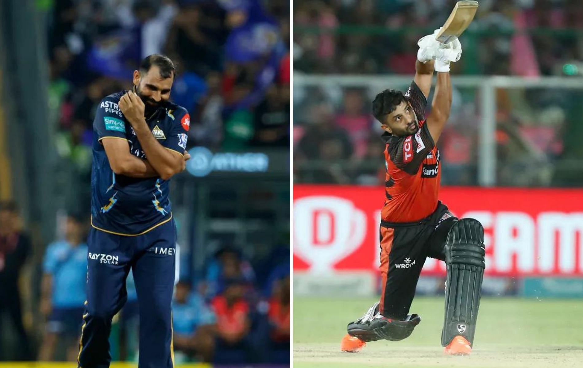 Mohammed Shami (L) and Rahul Tripathi. (Pics: IPLT20.com)