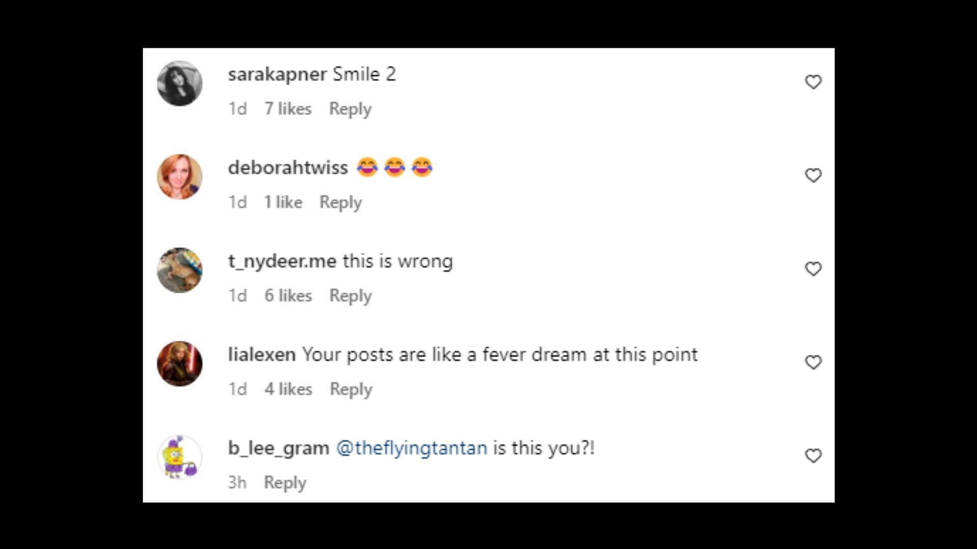 Netizens react to the post (Image via sosiebacon/Instagram)