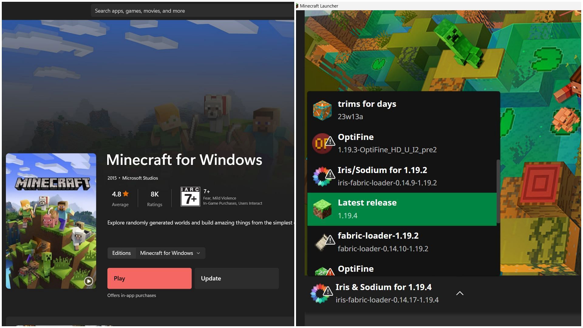 Minecraft 1.20 Trails and Tales update can be downloaded from official launcher or any device&#039;s app store (Image via Sportskeeda)