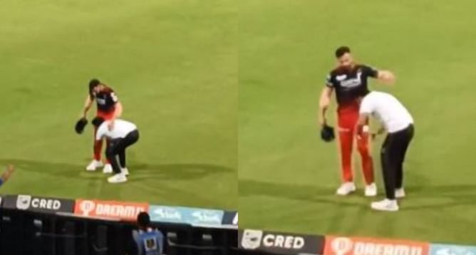 IPL 2023 : विराट कोहली के पैर छूने मैदान पर पहुंचा फैन, किंग कोहली ने गले लगाकर बना दिया उसका दिन, देखें वीडियो