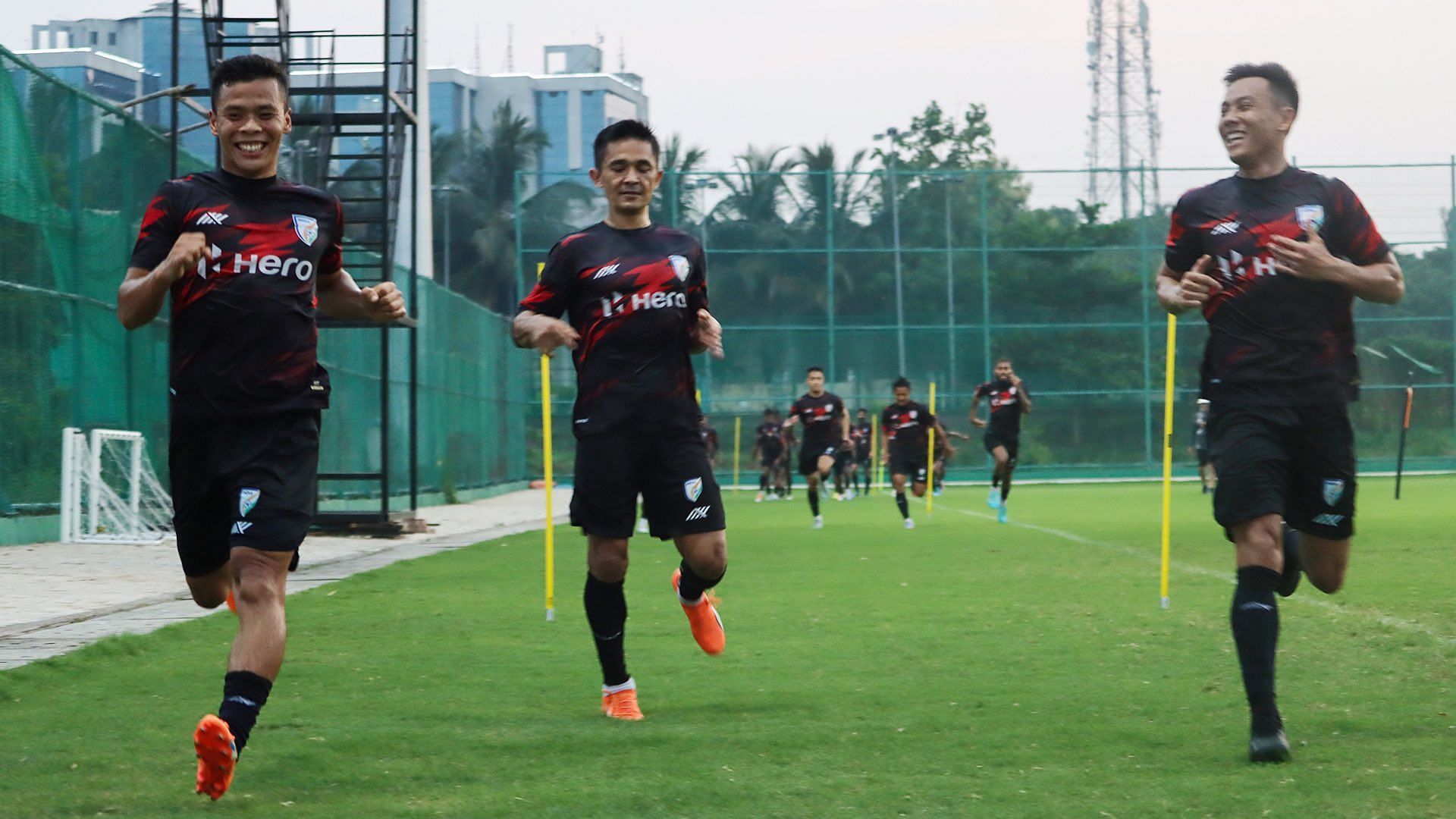 Indian team members practicing [Image: Indian Football]