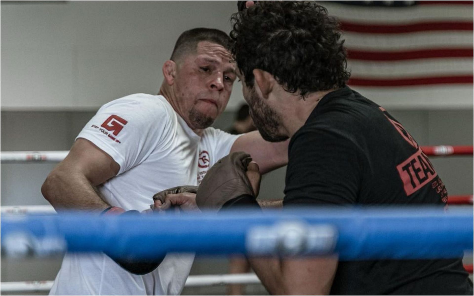 Fomer UFC star Nate Diaz sparring