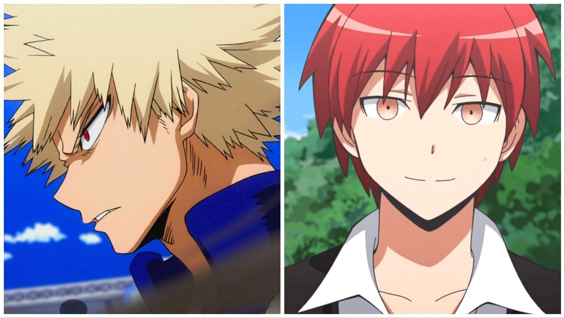 Katsuki Bakugo [Left] and Karma Akabane [Right] (Image Via Sportskeeda)