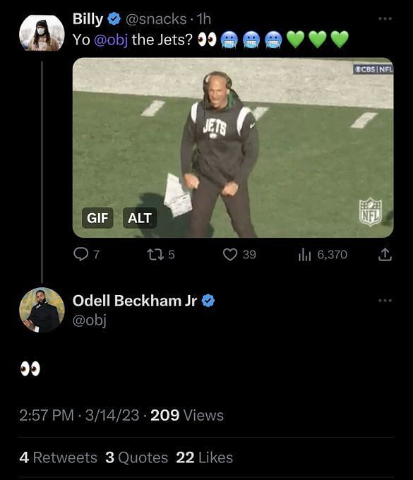 Sauce Gardner details how close Odell Beckham Jr. came to being a Jet: 'He  was picking his jersey'