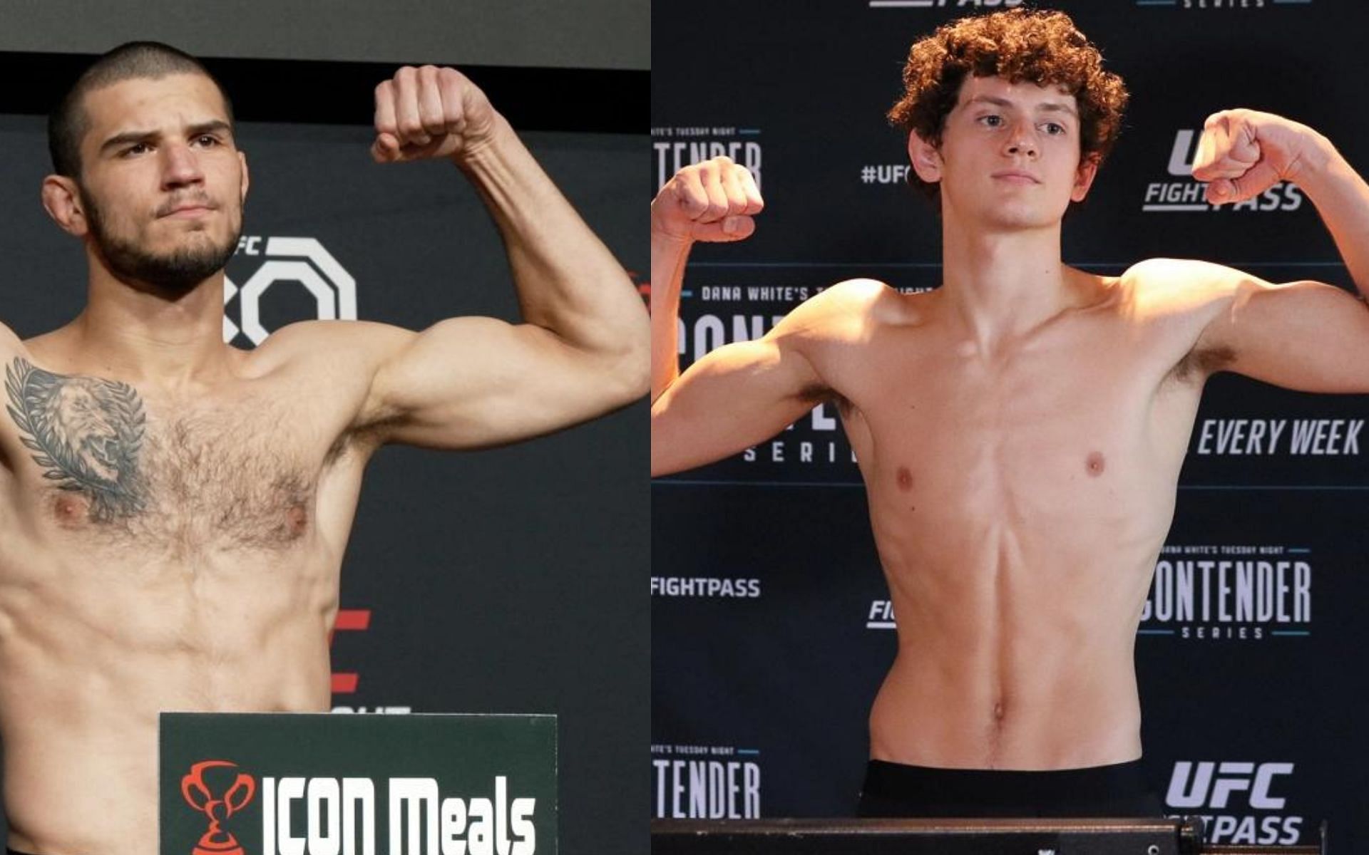 Chase Hooper (R) to face Nick Fiore (L) at UFC Fight Night 223 (Image Courtesy - MMA Junkie)