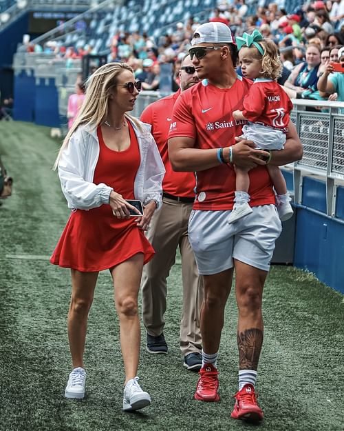 The Mahomes family in attendance at a Kansas City Current game (image via @thekccurrent)