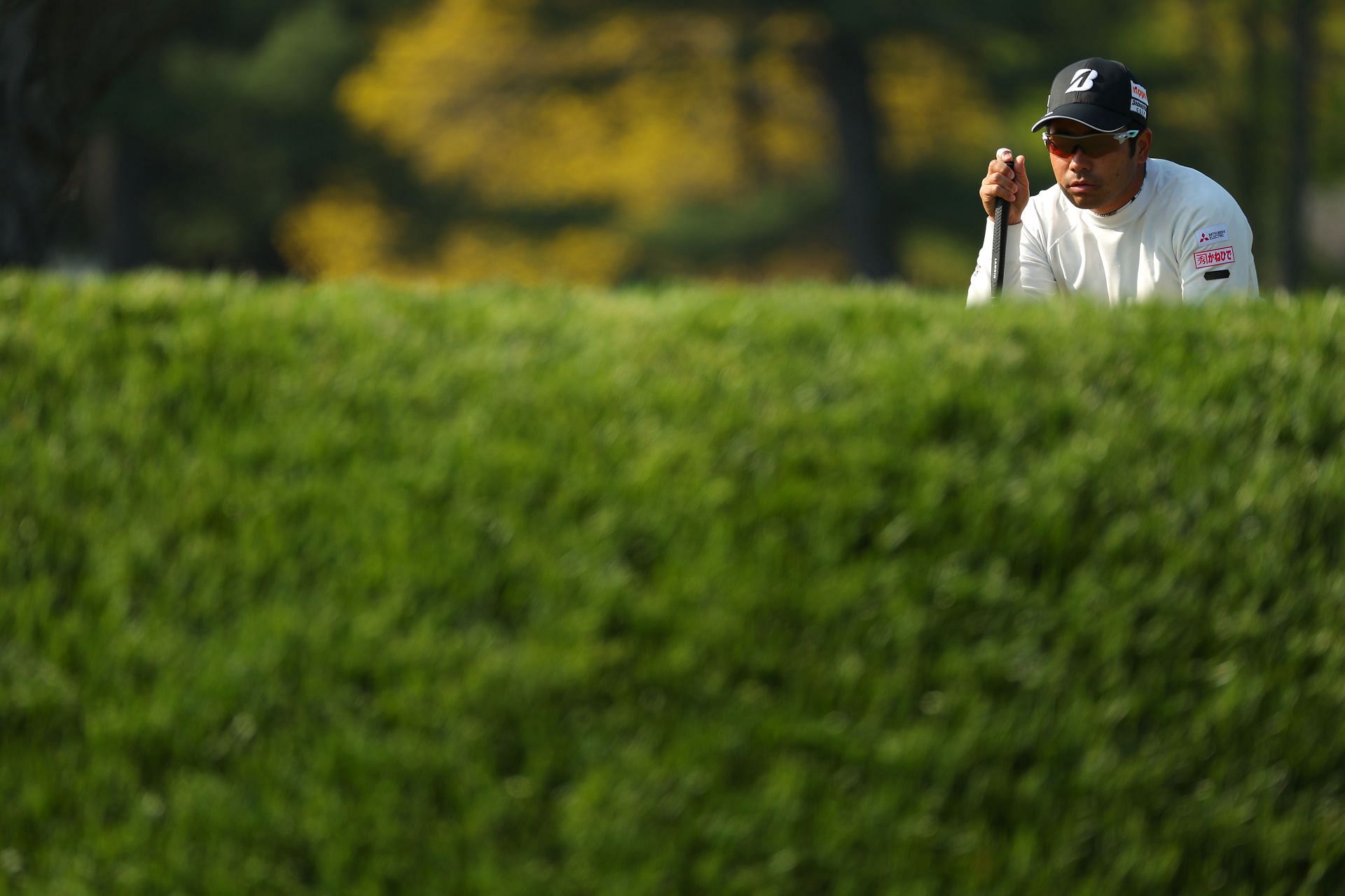 Kazuki Higa getting ready for putting a birdie at the 12th hole. 2023 PGA Championship (Image via Getty).