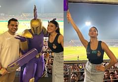 [In Pictures] Bollywood actress Jacqueline Fernandez attends KKR vs RR IPL 2023 clash at Eden Gardens