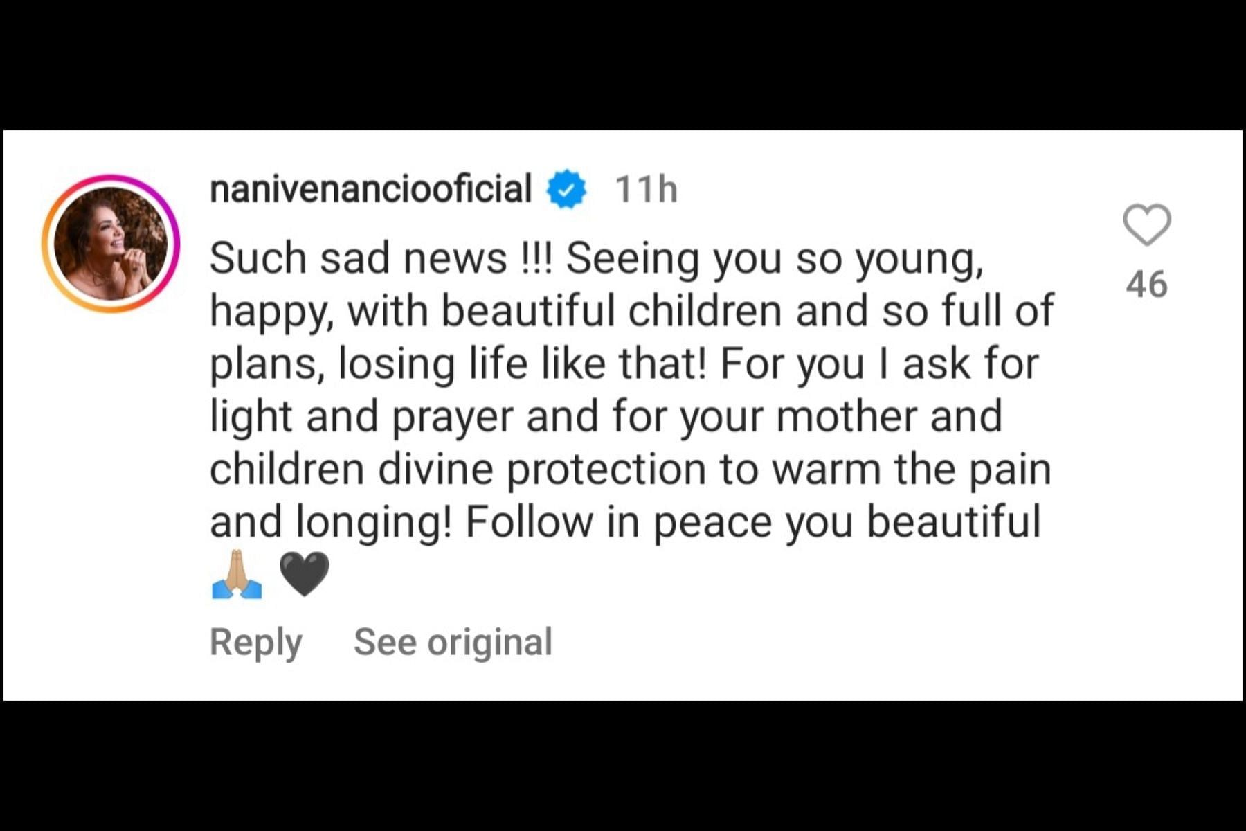 Netizens send their condolences. (Image via Instagram/@jardimluanne)