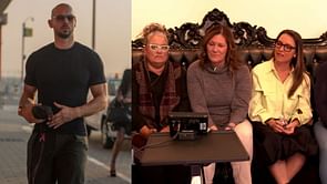 Teenage boys discuss influence of Andrew Tate as their mothers watch behind the camera