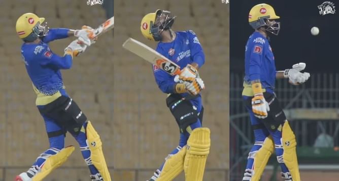 IPL 2023 : रविंद्र जडेजा ने खुद ही शॉट मारकर लपका अपना कैच, CSK ने शेयर किया मजेदार वीडियो