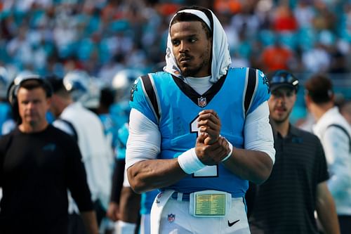 Cam Newton at Carolina Panthers v Miami Dolphins