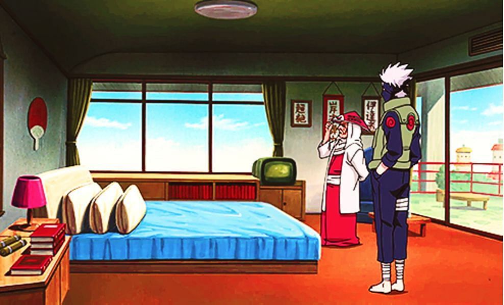 The TV in Sasuke&#039;s room in episode 381 highlights technology in the Naruto timeline (Image via Studio Pierrot).