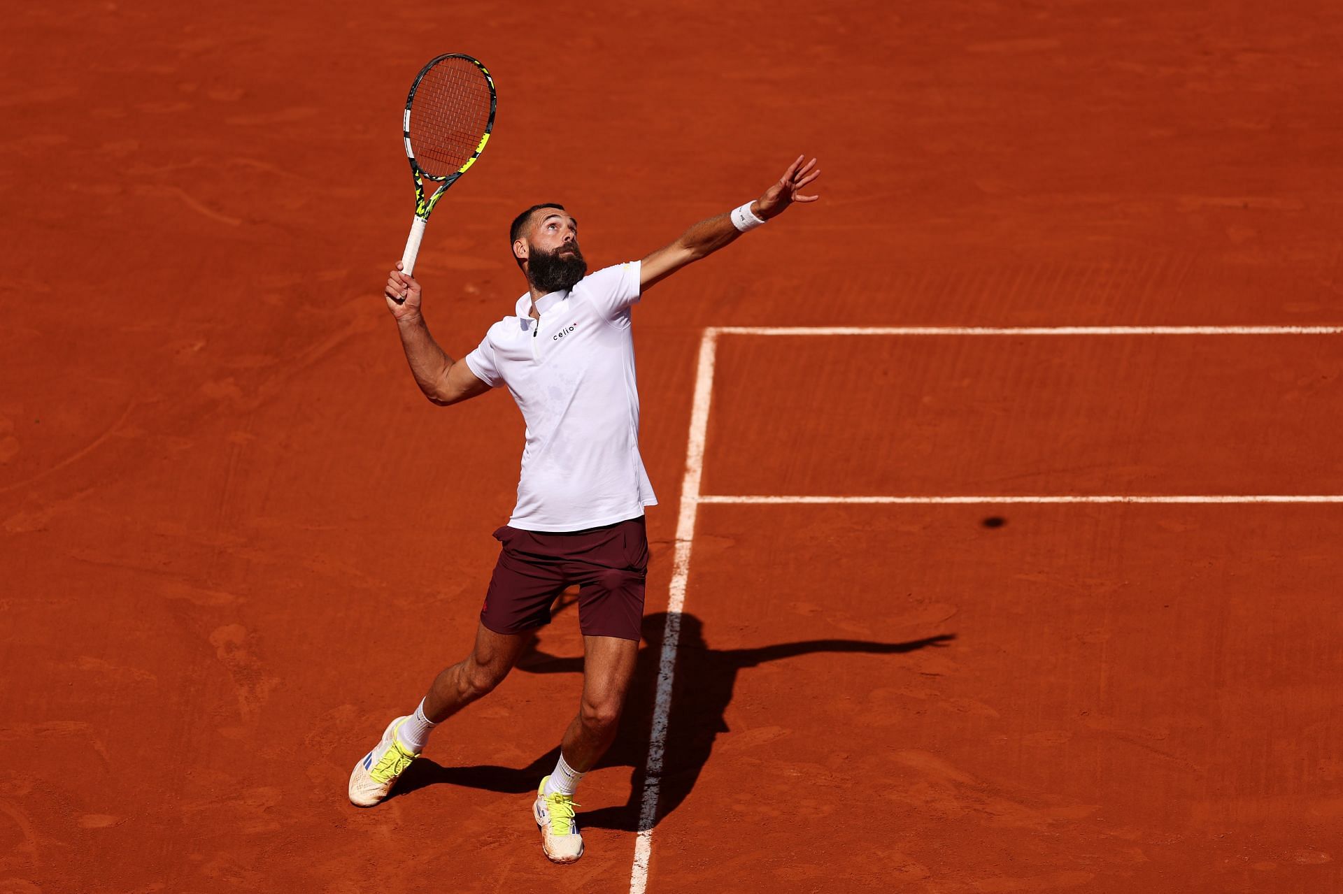 Benoit Paire in action at the 2023 French Open.