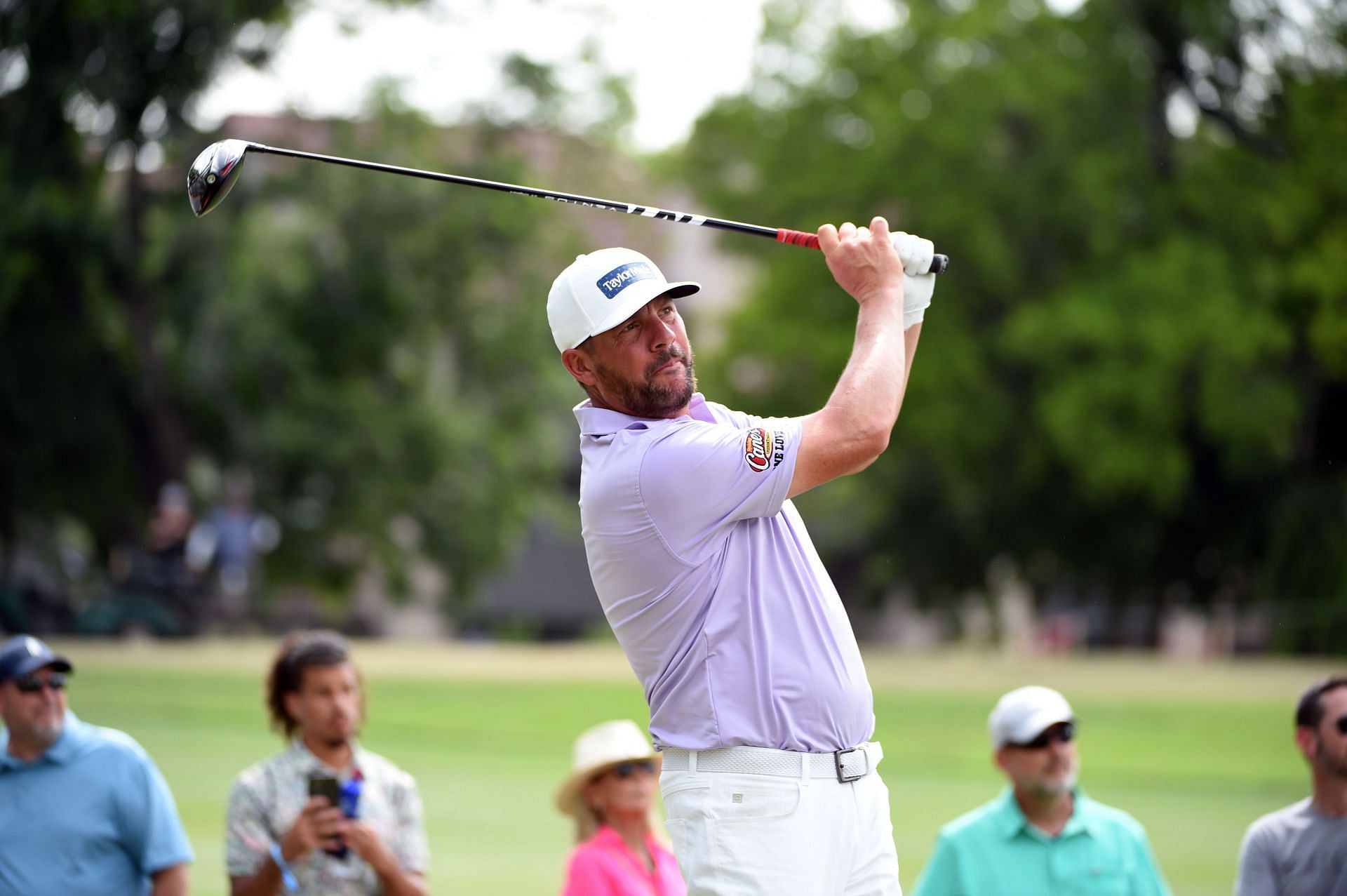 Michael Block wasn&#039;t in his best shape on Thursday at the Charles Schwab Challenge (Image via Getty).