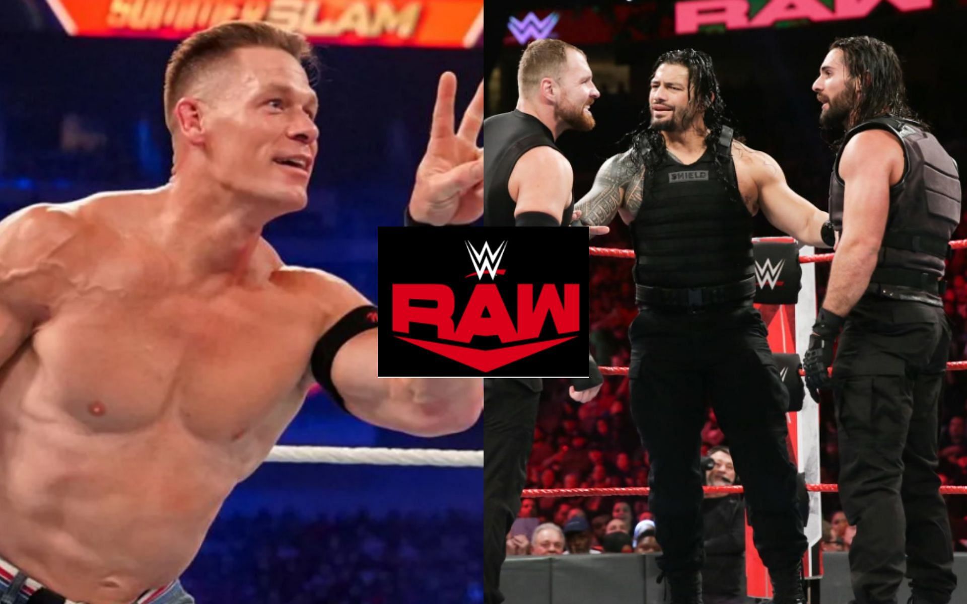 (Left) John Cena (Right) The Shield