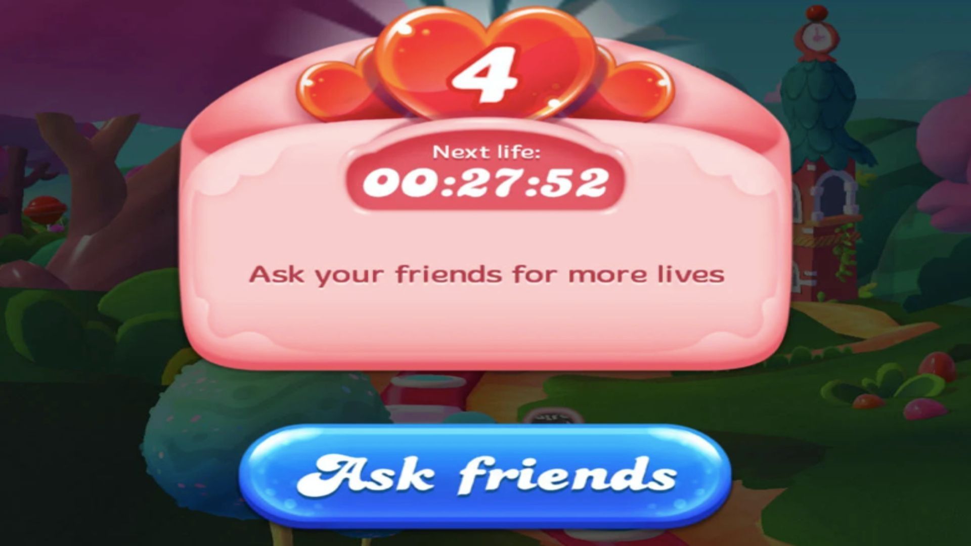 Candy Crush Saga Add Friends & Lives