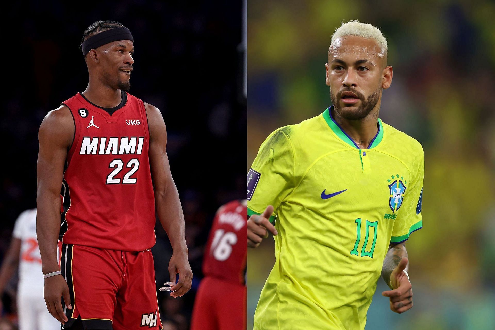 Neymar Jr congratulates Jimmy Butler after ECF win