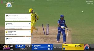 "Jaha bowling friendly pitch aayi smash lo waha Suryakumar Yadav nahi maar payega" - Fans react as MI batter departs for 26 off 22 balls vs CSK