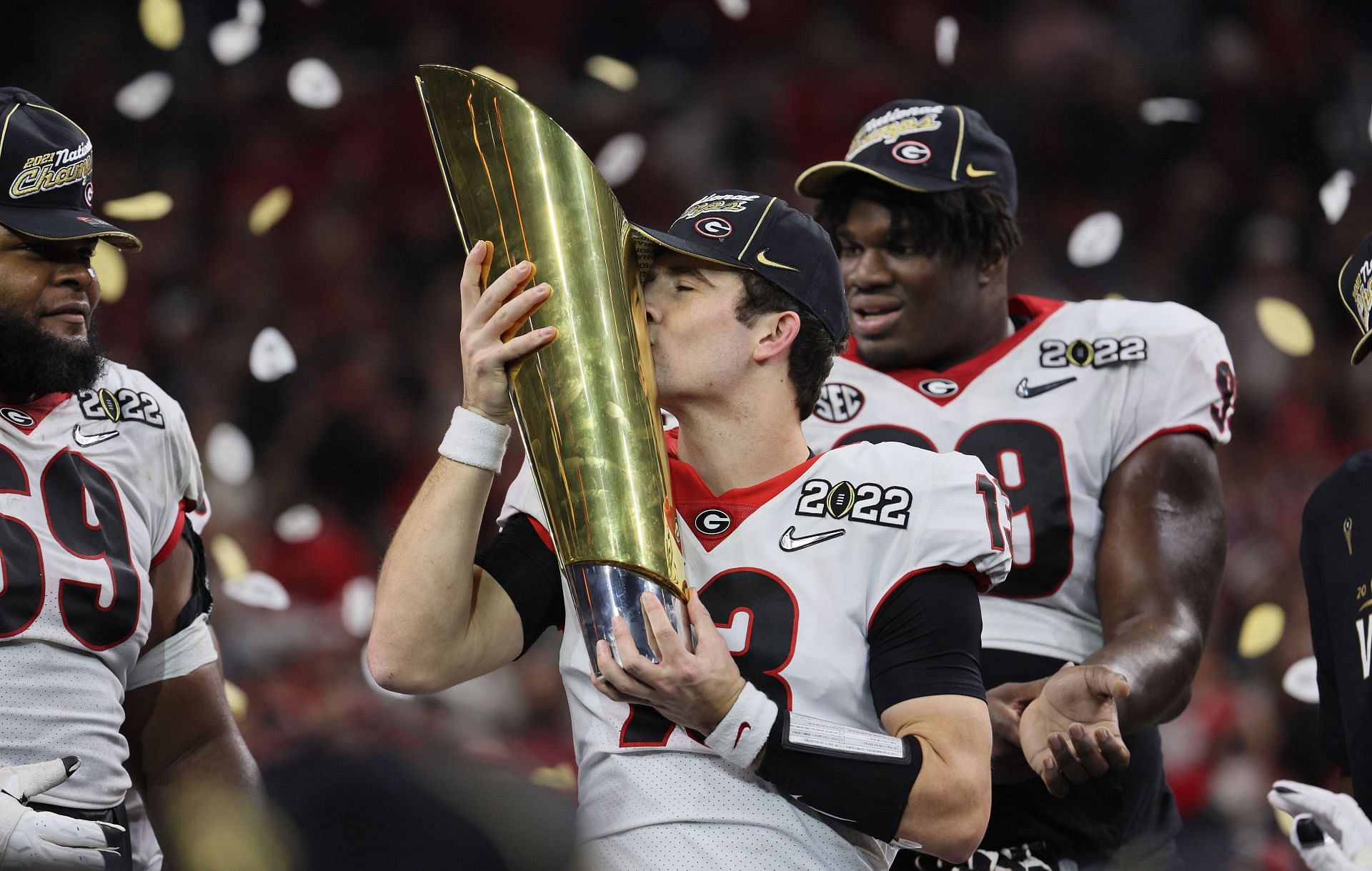 Georgia celebrates winning the 2022 national championship.