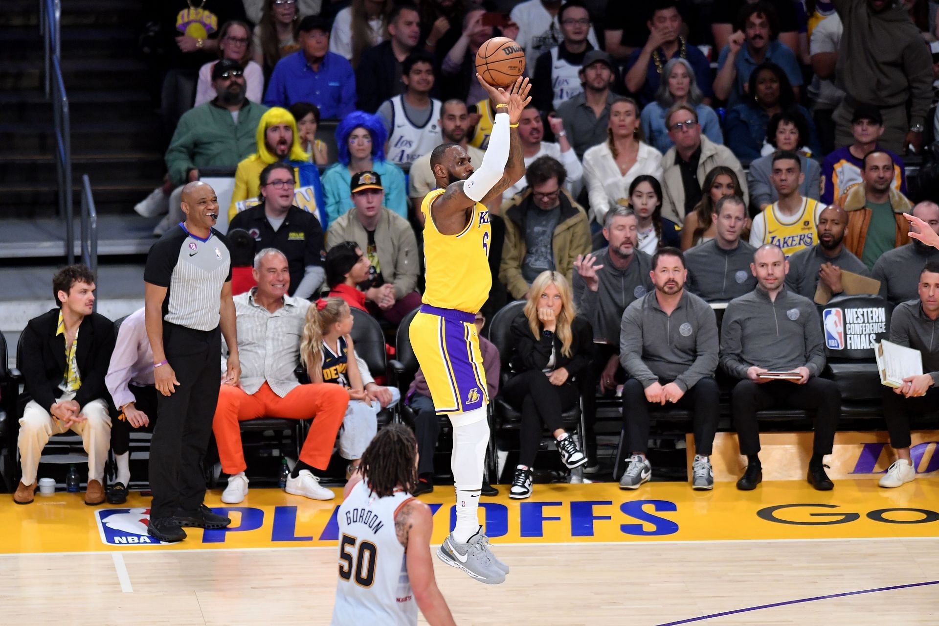 LeBron was one assist shy of recording a triple-double (Image via Getty Images)