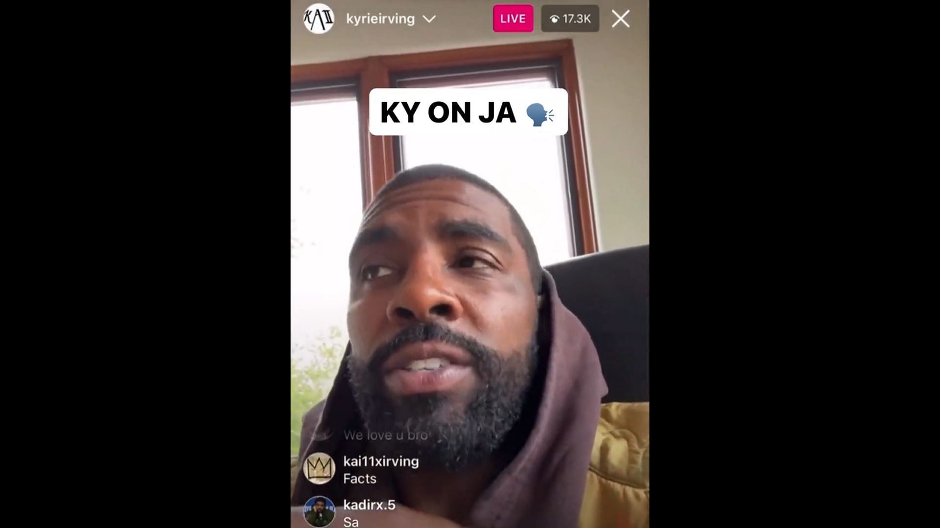 Kyrie Irving shares a message with Ja Morant