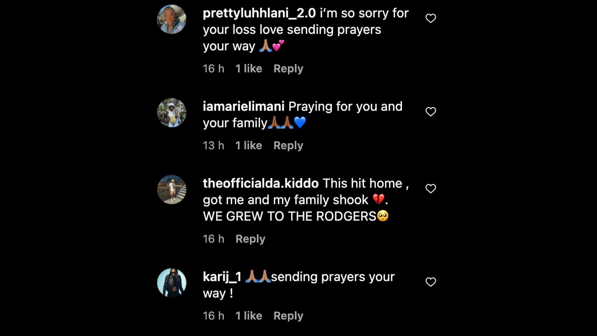 Social media users mourn the loss of the pastor&#039;s wife. (Image via Instagram)