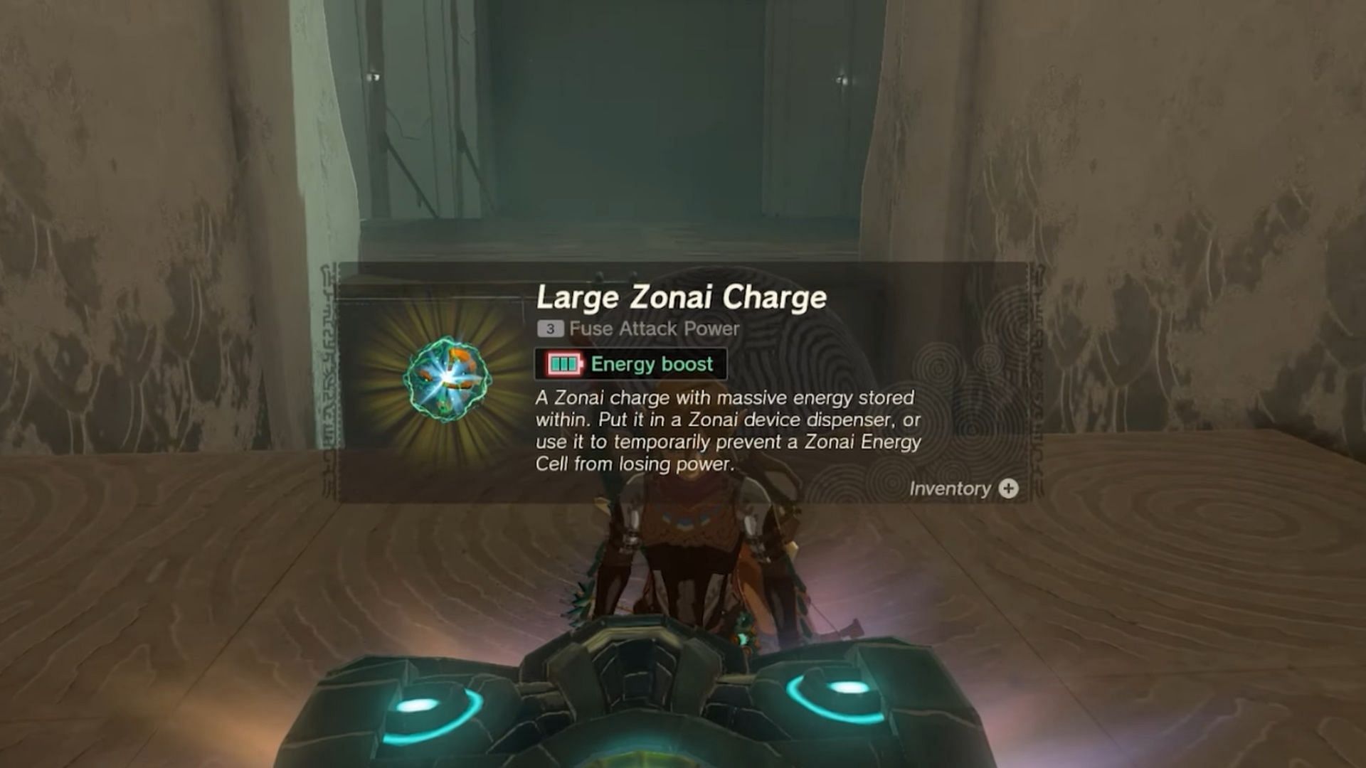 Collect a Large Zonai Charge from the treasure chest in the shrine (Image via Nintendo)