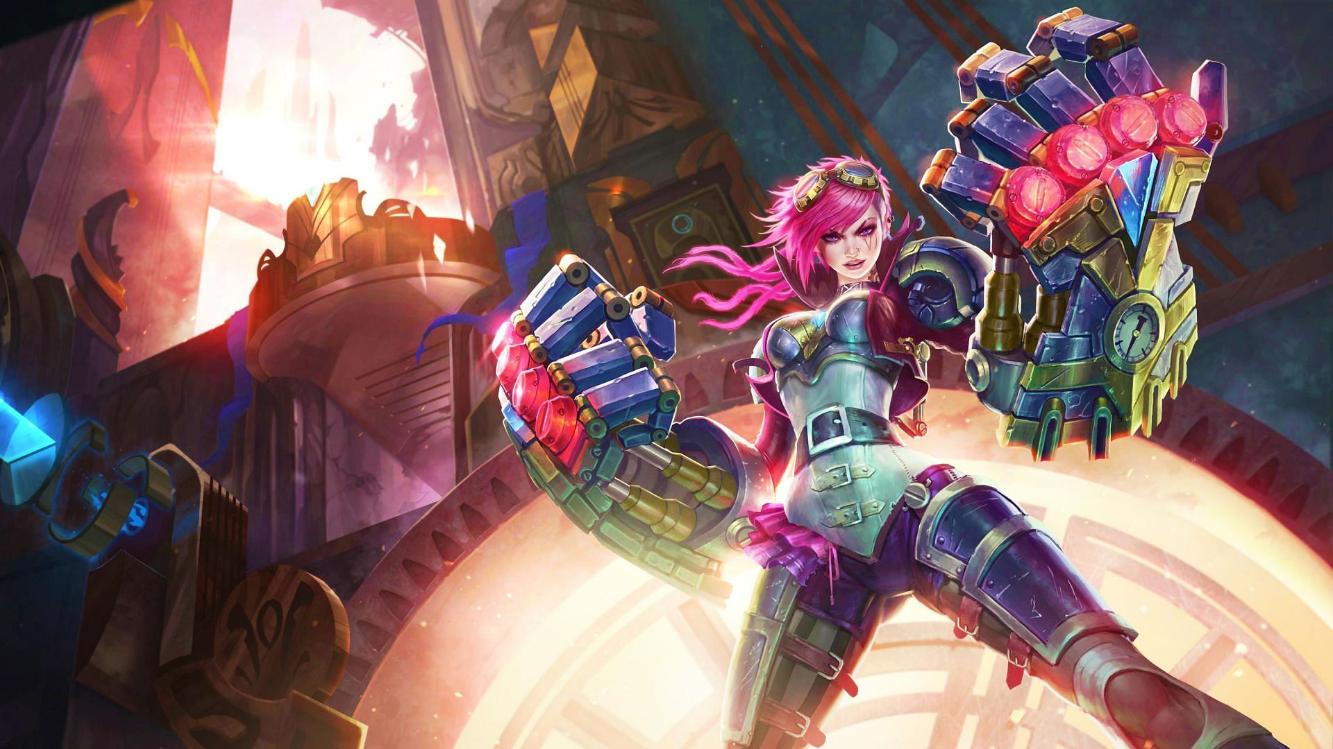 Vi is both fearsome and fearless, and she is constantly on the lookout for a fight (Image via Riot Games)