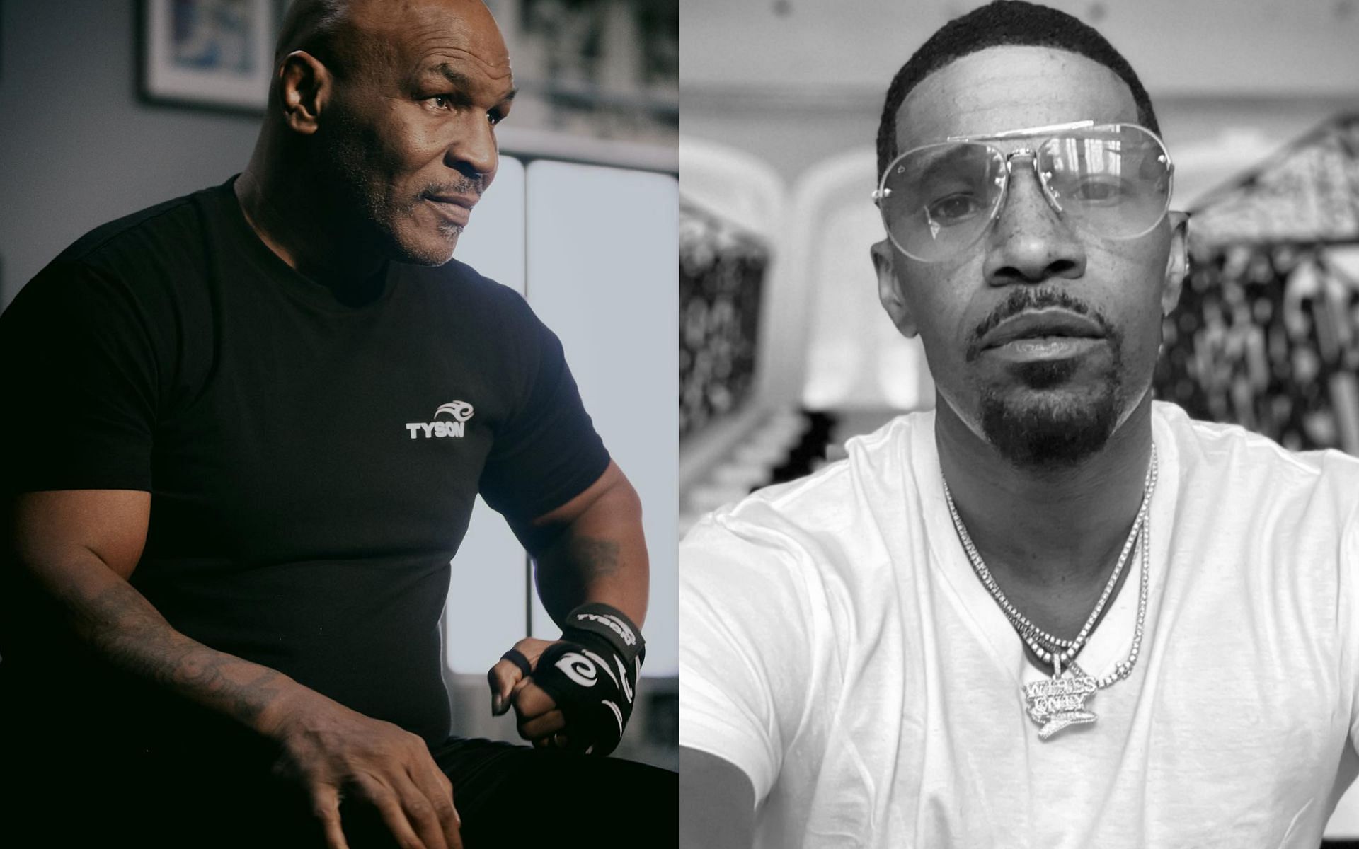 Mike Tyson [Left] Jamie Foxx [Right] [Images courtesy: @miketyson and @iamjamiefoxx (Instagram)]