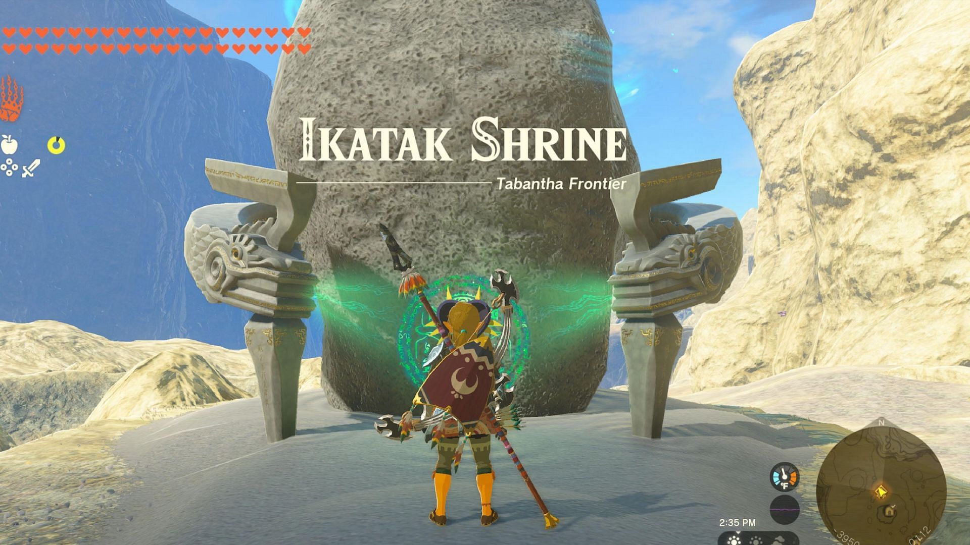 You must acquire the green crystal to complete the Ikatak Shrine in The Legend of Zelda Tears of the Kingdom (Image via Nintendo)