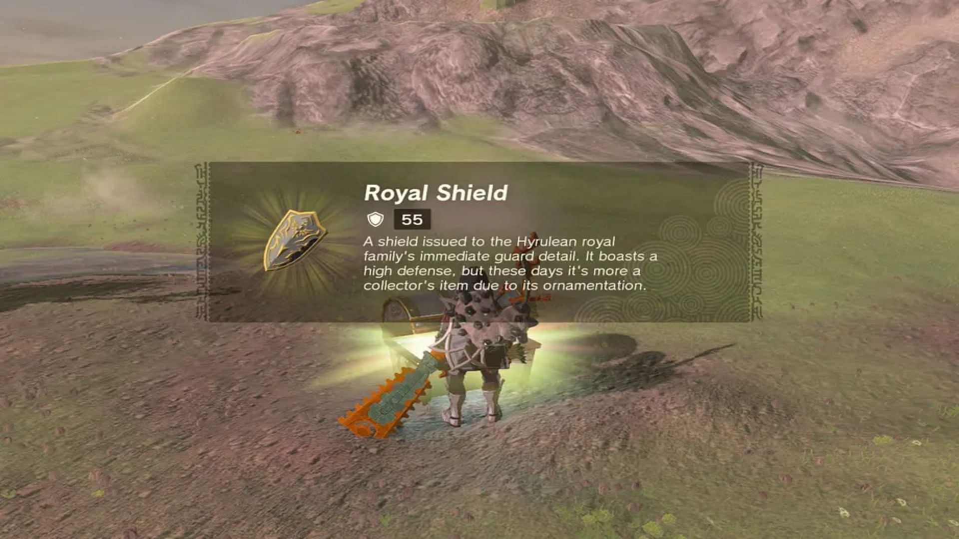 The Royal Shield in-game (Image via Nintendo)