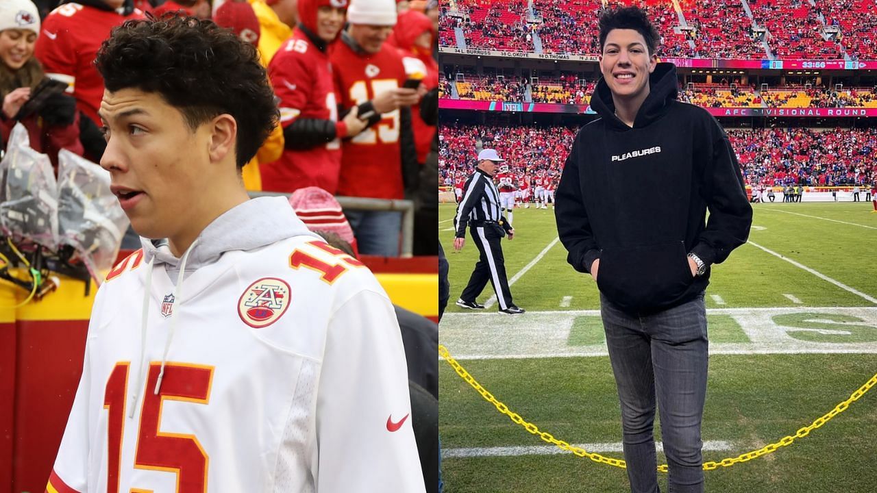 Jackson Mahomes has found himself in the crosshairs before Aspen Vaughn
