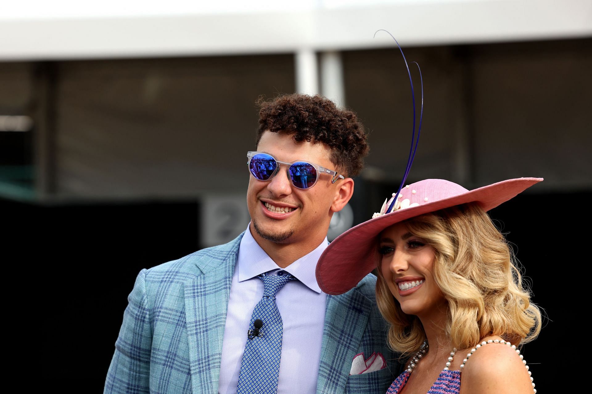 Patrick Mahomes and wife Brittany Mahomes at the 149th Kentucky Derby (2023)