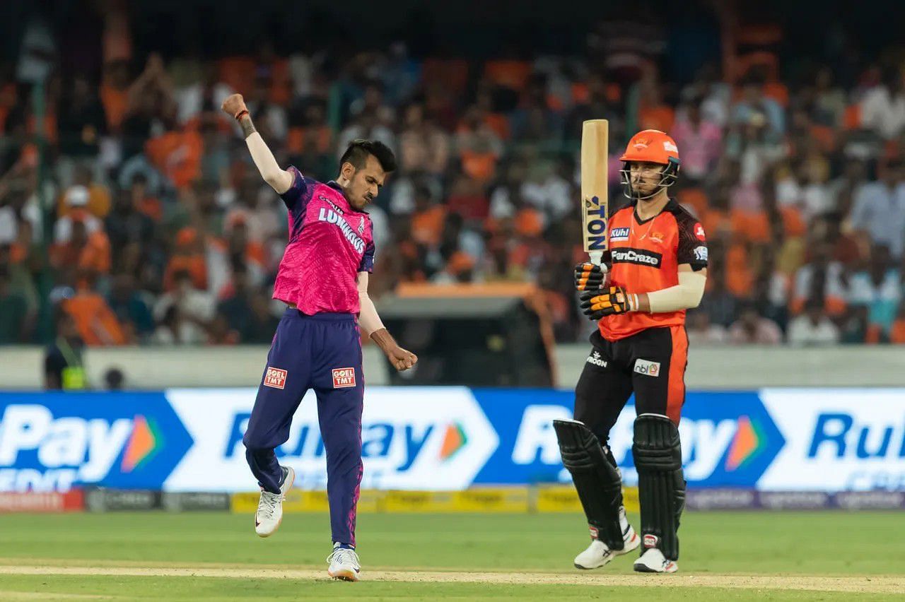 Yuzvendra Chahal celebrating against SRH [IPLT20]