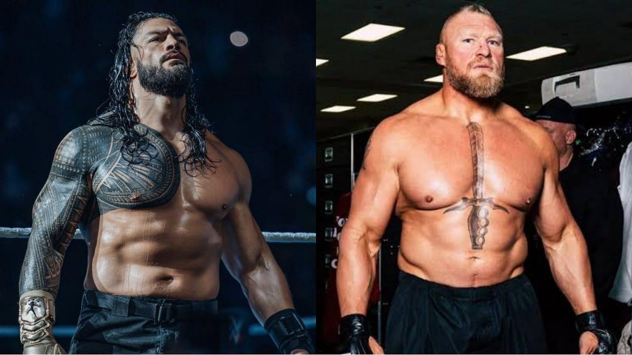 WWE सुपरस्टार्स रोमन रेंस और ब्रॉक लैसनर 