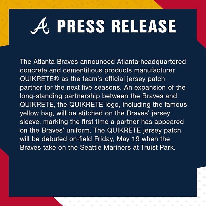 MLB Twitter roasts Atlanta Braves new jersey patch advertising for concrete  brand: Are you seriously hurting that much for cash?