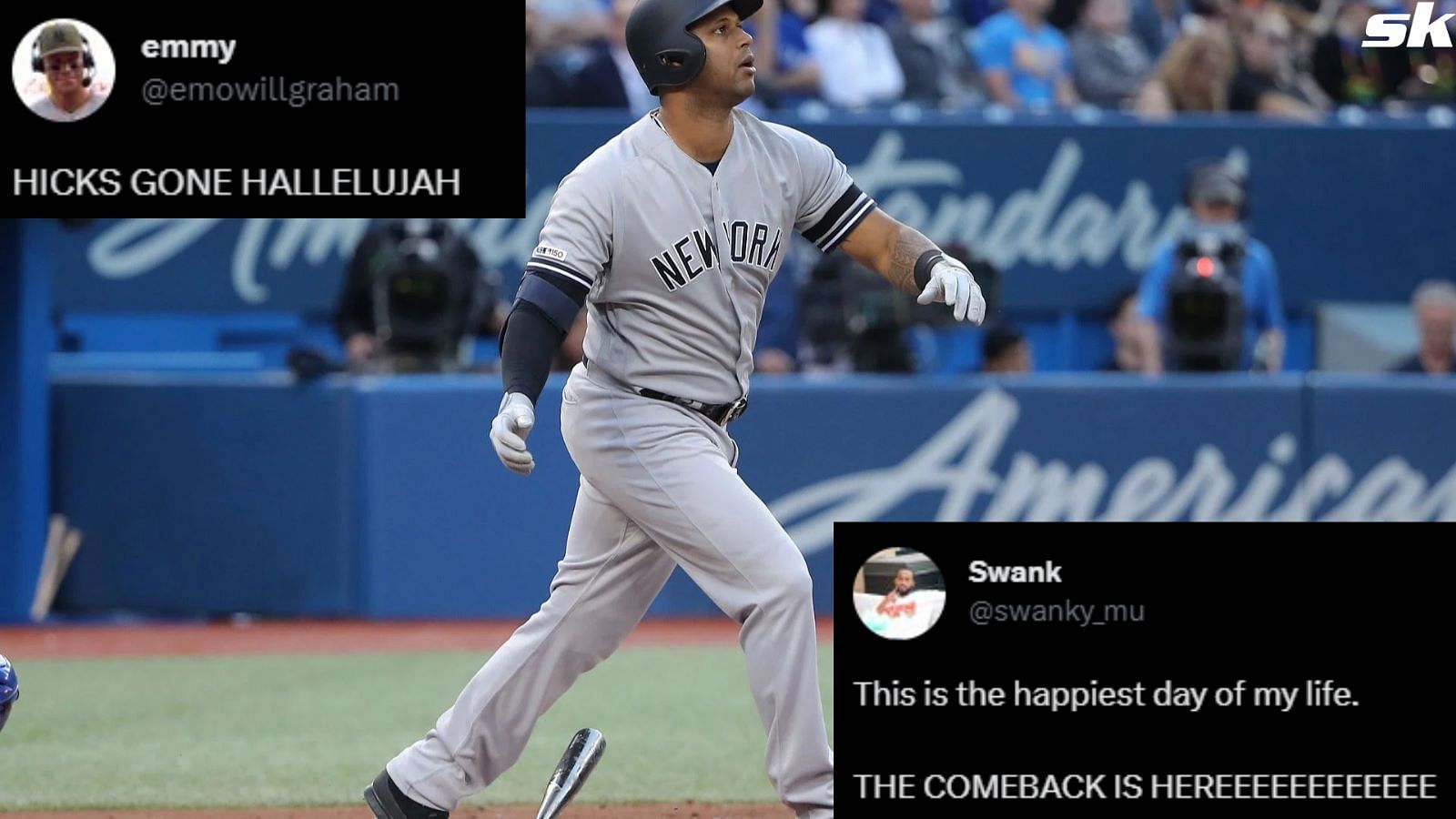 New York Yankees Baseball Player Aaron Hicks Sits Out Game Due to