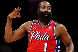 Watch - James Harden hits iconic step-back jumper to stun Boston Celtics in Game 1