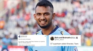 "Brilliant player in Indian, Asian conditions" - Fans erupt as Dasun Shanaka makes his IPL debut during GT vs SRH