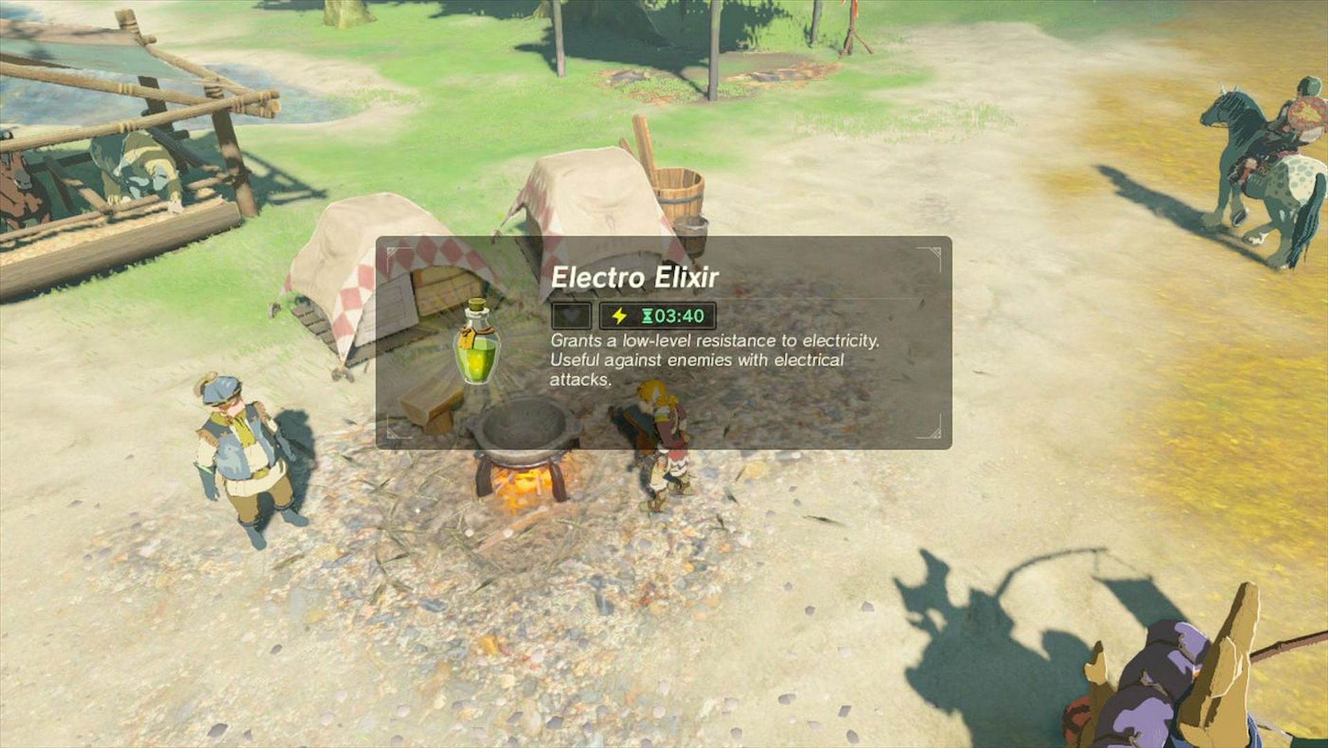 This elixir offers a little shock resistance (Image via The Legend of Zelda Tears of the Kingdom)