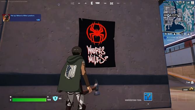 Where to put up 'Where's Miles' posters in Fortnite Chapter 4