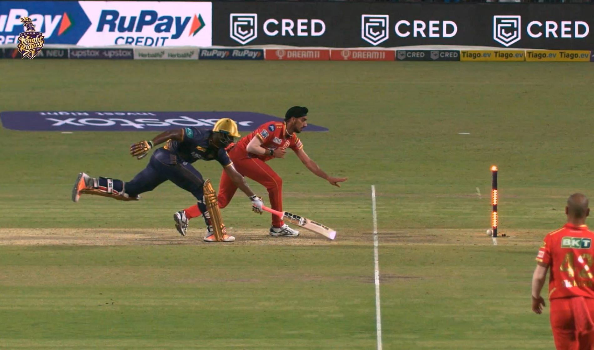 Arshdeep nearly won PBKS the game with this brilliant run out of Andre Russell