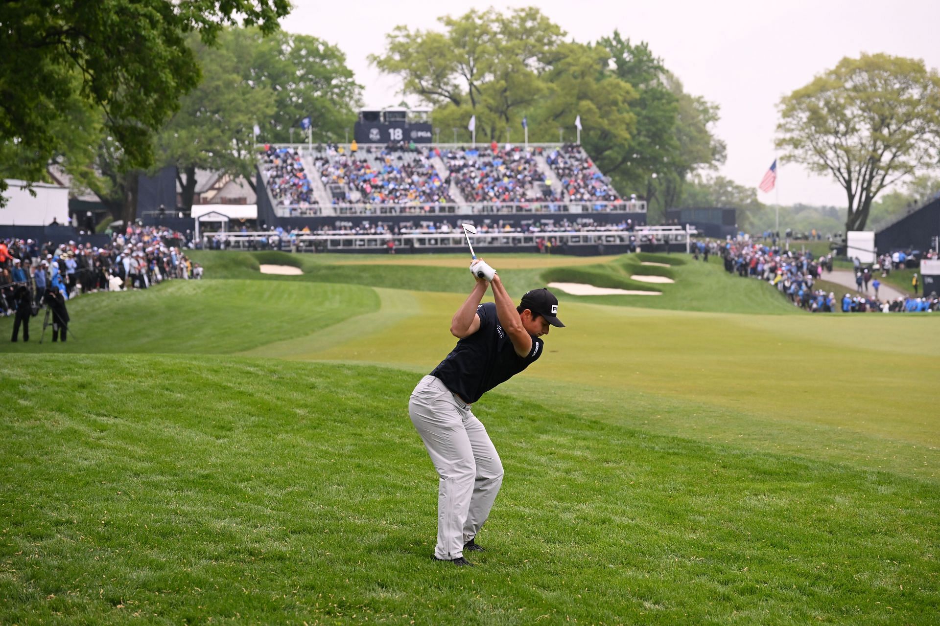 Viktor Hovland at the 2023 PGA Championship - Round Three (via Getty Images)