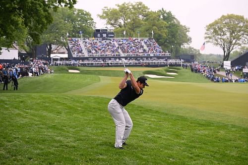 Viktor Hovland at the 2023 PGA Championship - Round Three (via Getty Images)