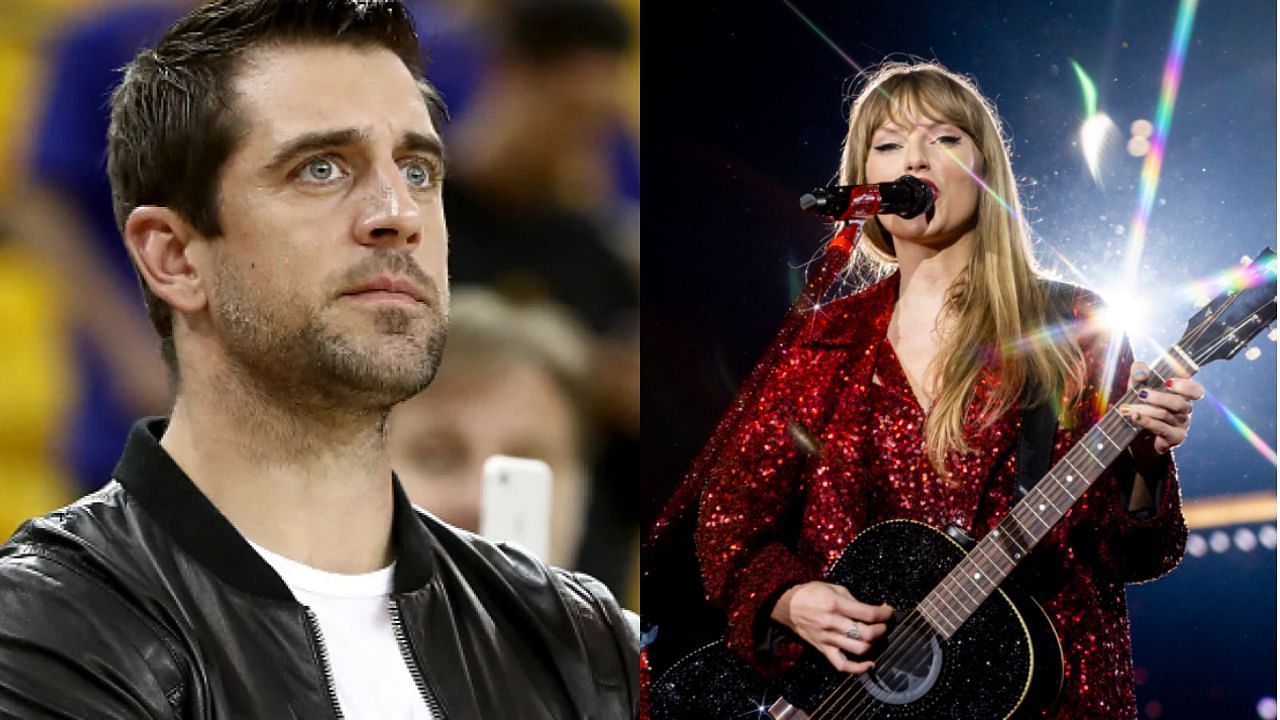 Aaron Rodgers is a self-declared Taylor Swift fan (images via Getty)