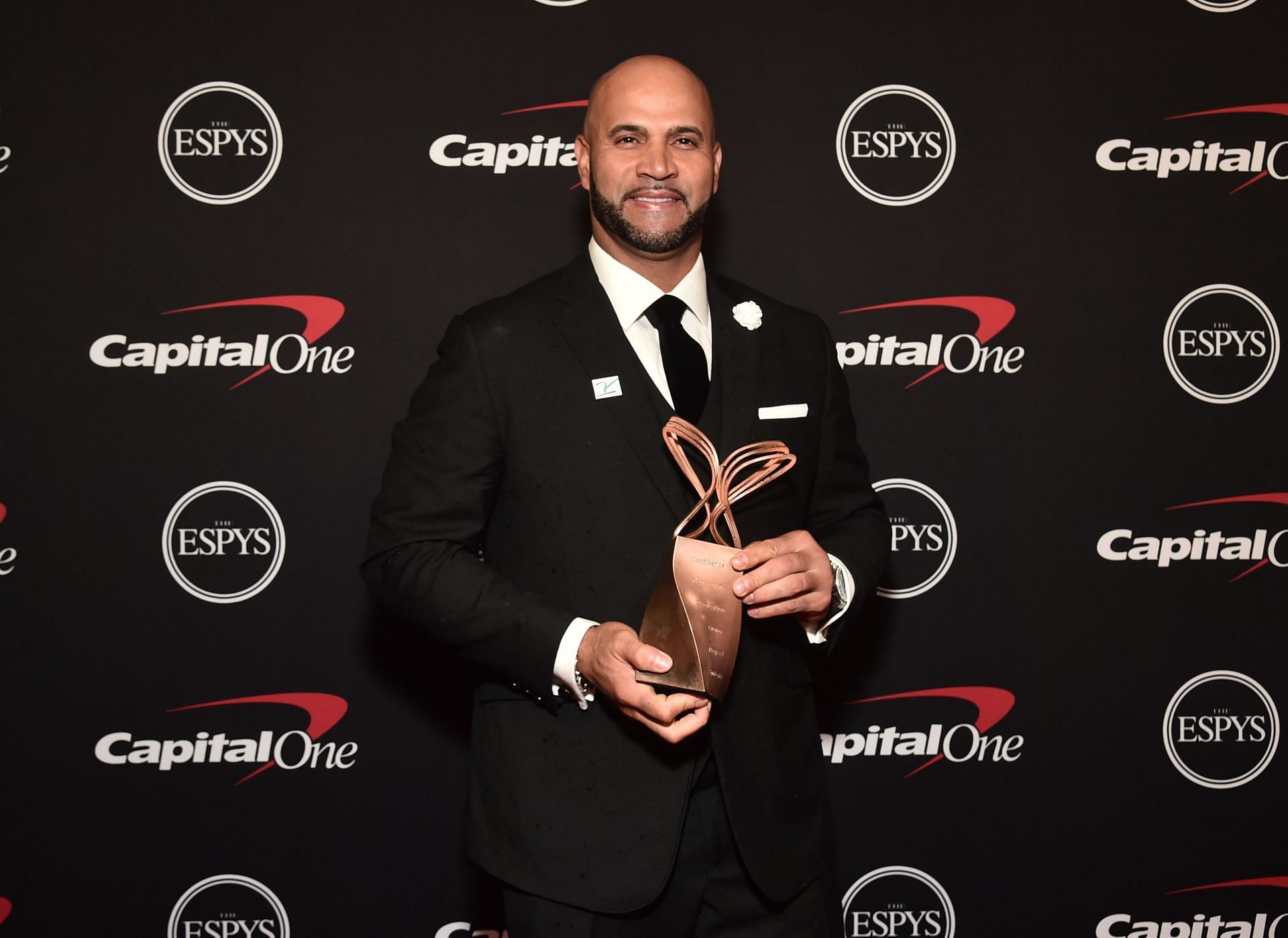 2022 ESPYs - Backstage: HOLLYWOOD, CALIFORNIA - JULY 20: Albert Pujols attends the 2022 ESPYs at Dolby Theatre on July 20, 2022 in Hollywood, California. (Photo by Alberto E. Rodriguez/Getty Images)