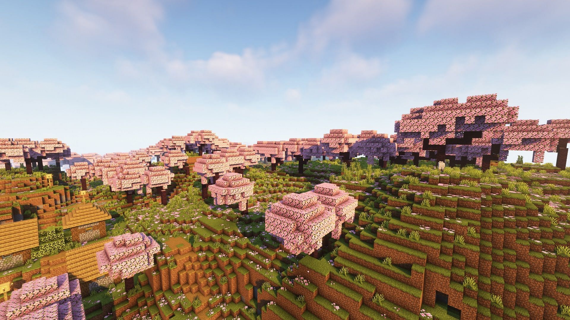 Cherry groves biome (Image via Mojang)