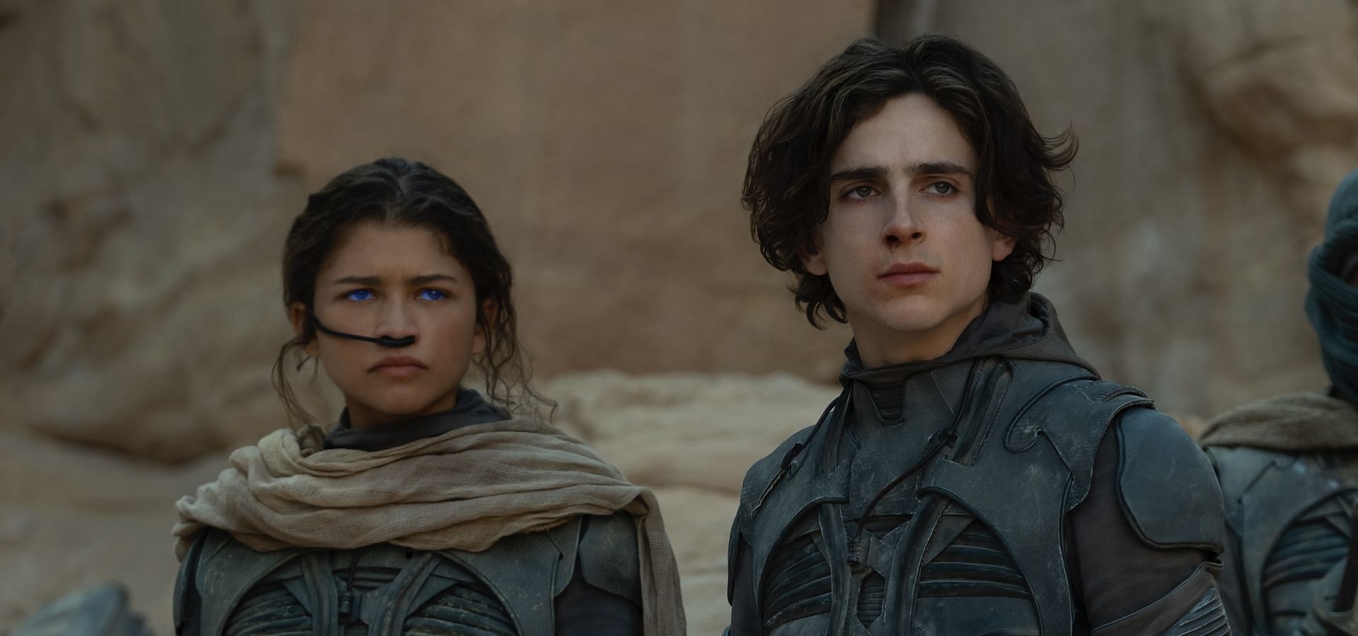 Zendaya and Timothee Chalamet in Dune (Image via Twitter/@dunemovie)